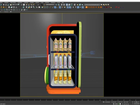 R&eacute;frig&eacute;rateur moderne d'affichage de boissons Modèle 3D