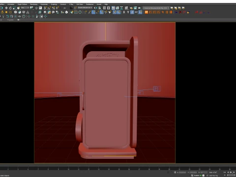 Modern Beverage Display Refrigerator 3D Model