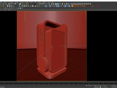 Modern Beverage Display Refrigerator 3D Model