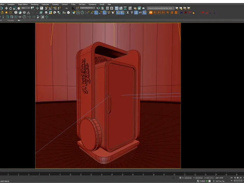 Modern Beverage Display Refrigerator 3D Model