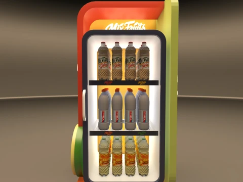 Modern Beverage Display Refrigerator 3D Model