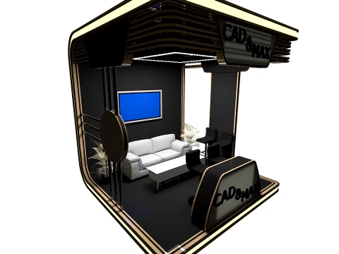 Modern Exhibition Stand Trade Show Booth Model 3D