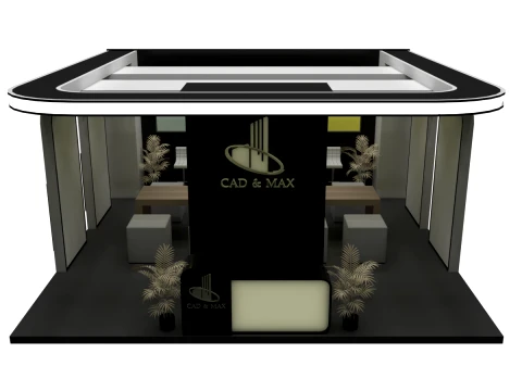 Luxury Modern Exhibition Stand Trade Show Booth Model 3D