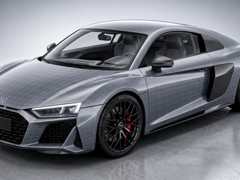 Audi R8 V10 2024 S&uuml;per Araba 3D Model