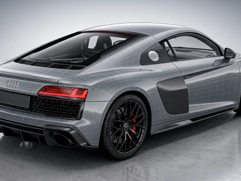 Audi R8 V10 2024 Supercar 3D Model