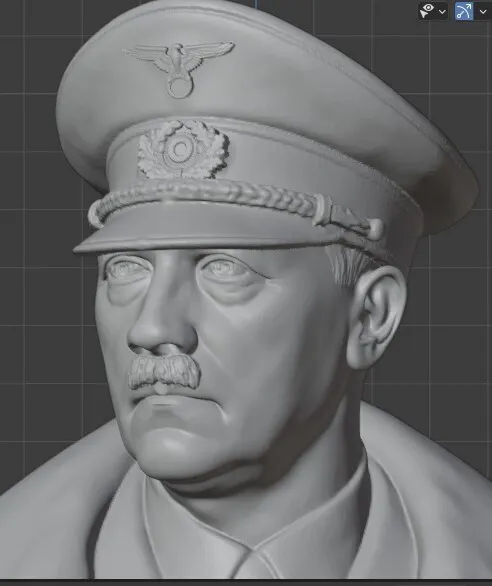 Adolf Hitler - Highly Detailed Historical Portrait Bust Non-Political - Personal Use Only 3D Print Model .c4d .max .obj .3ds .fbx .stl .blend 
