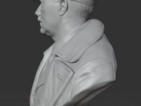 Adolf Hitler - Highly Detailed Historical Portrait Bust Non-Political - Personal Use Only 3D Print Model