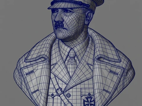 Adolf Hitler - Highly Detailed Historical Portrait Bust Non-Political - Personal Use Only 3D Print Model