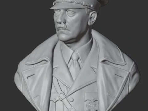 Adolf Hitler - Highly Detailed Historical Portrait Bust Non-Political - Personal Use Only 3D Print Model