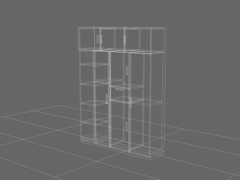 Modern &Ccedil;oklu Saklama Dolabı-Dolap &Uuml;nitesi 3D Model