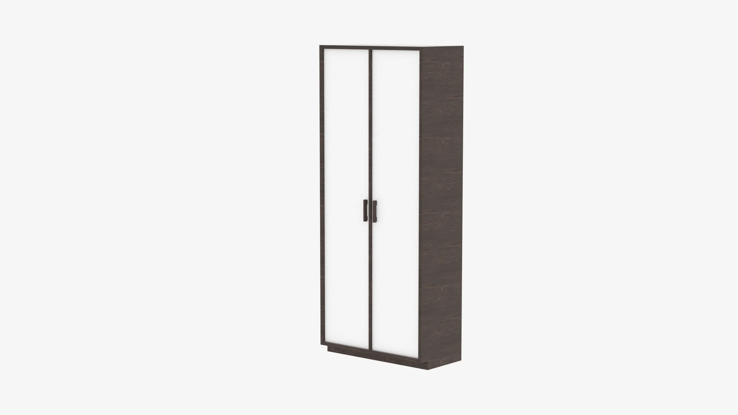 Modern Two Door Cupboard- Low polygon 3D Model .c4d .max .obj .3ds .fbx .stl .blend 