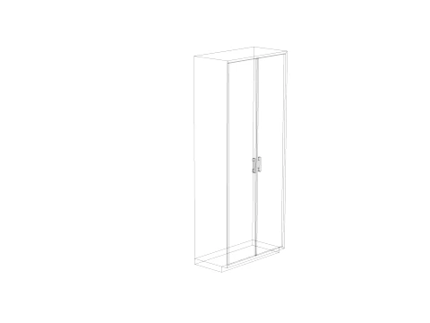 Modern Two Door Cupboard- Low polygon 3D Model