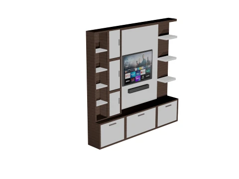 Meuble TV moderne Polygone bas Modèle 3D
