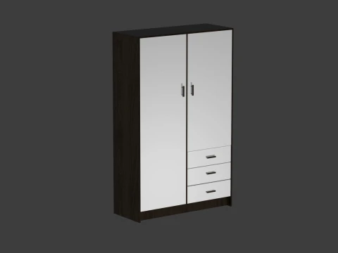 Modern Wardrobe - Low Poly 3D Model