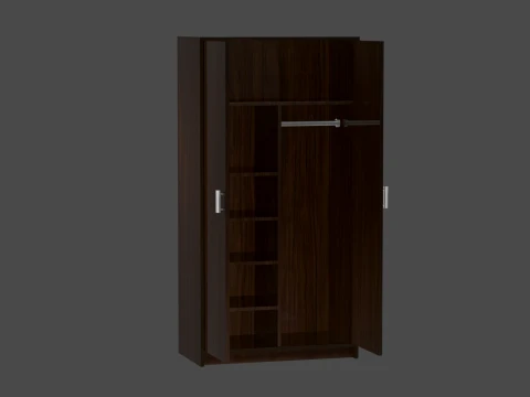Moderne kledingkast met 2 deuren 3D Model