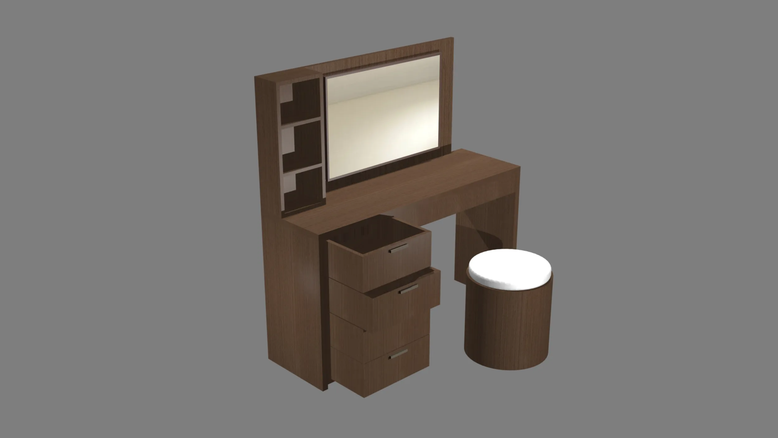 Modern Dressing Table 3D Model .c4d .max .obj .3ds .fbx .stl .blend 