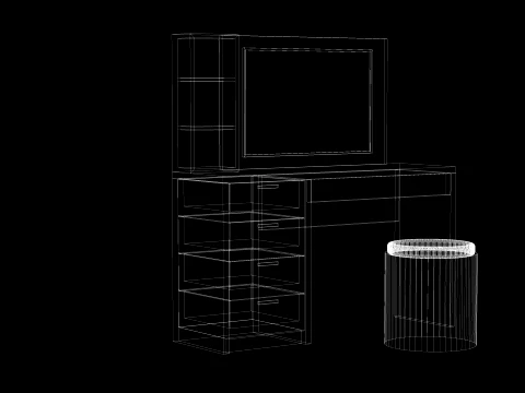 Modern Dressing Table 3D Model