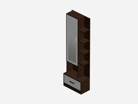 Modern 3 Door Wardrobe High quality low poly 3D Model