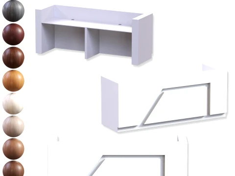 Reception Front Desk - 001 3D Model