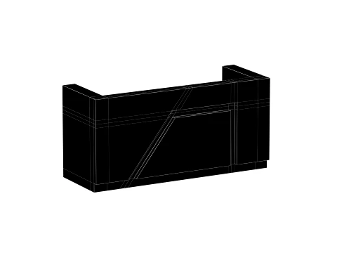 Reception Front Desk - 001 3D Model