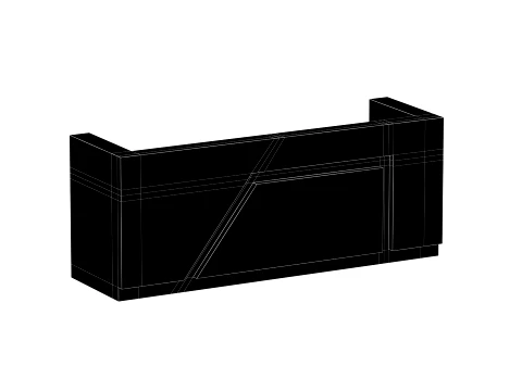 Reception Front Desk - 001 3D Model