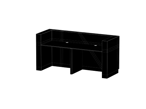 Reception Front Desk - 001 3D Model