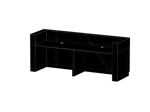 Reception Front Desk - 001 3D Model