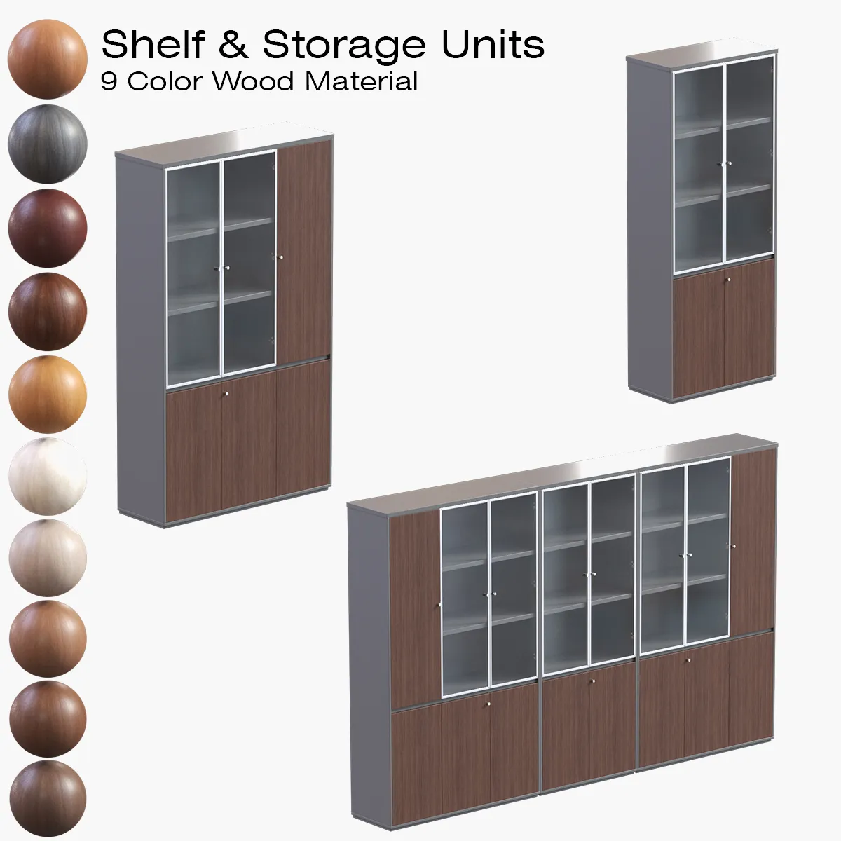 Shelf Storage Units - 002 3D Model .c4d .max .obj .3ds .fbx .stl .blend
