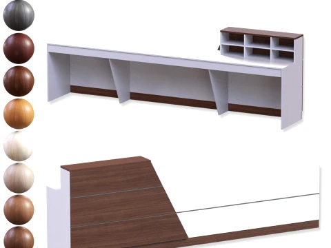 Reception Front Desk - 002 3D Model