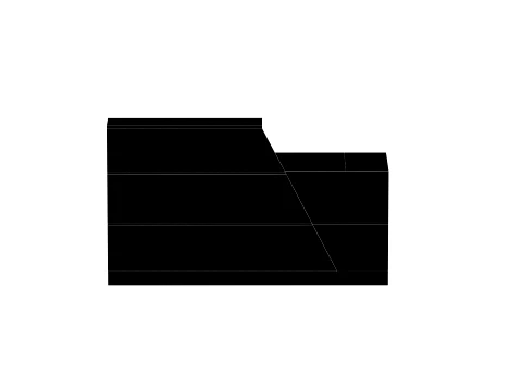 Reception Front Desk - 002 3D Model