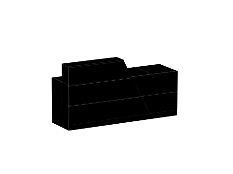Reception Front Desk - 002 3D Model