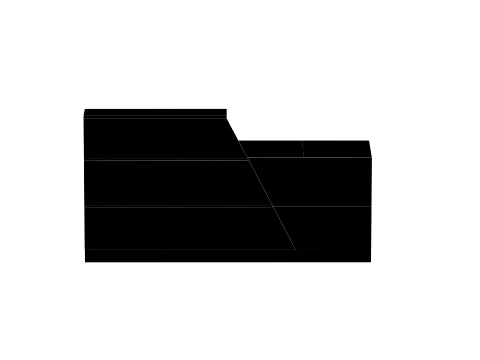 Reception Front Desk - 002 3D Model