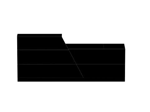 Reception Front Desk - 002 3D Model