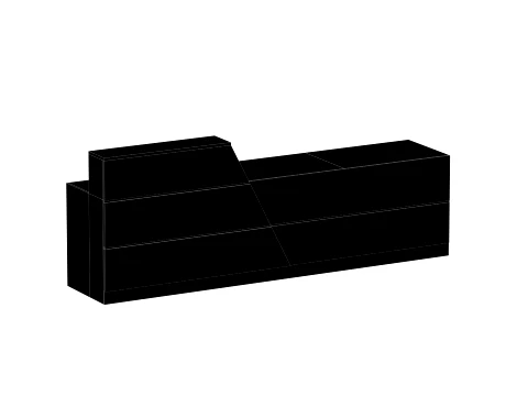 Reception Front Desk - 002 3D Model