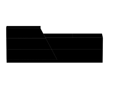 Reception Front Desk - 002 3D Model