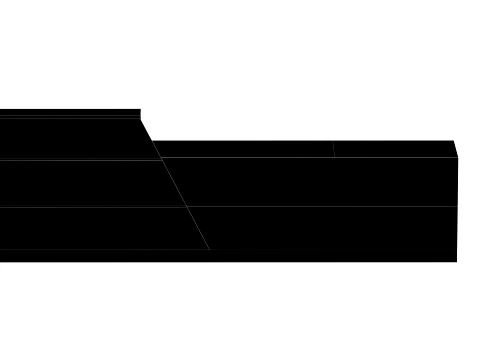 Reception Front Desk - 002 3D Model