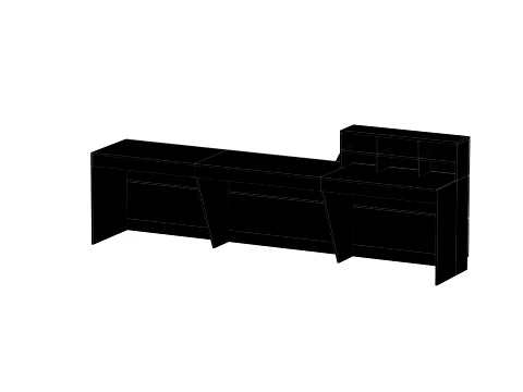 Reception Front Desk - 002 3D Model
