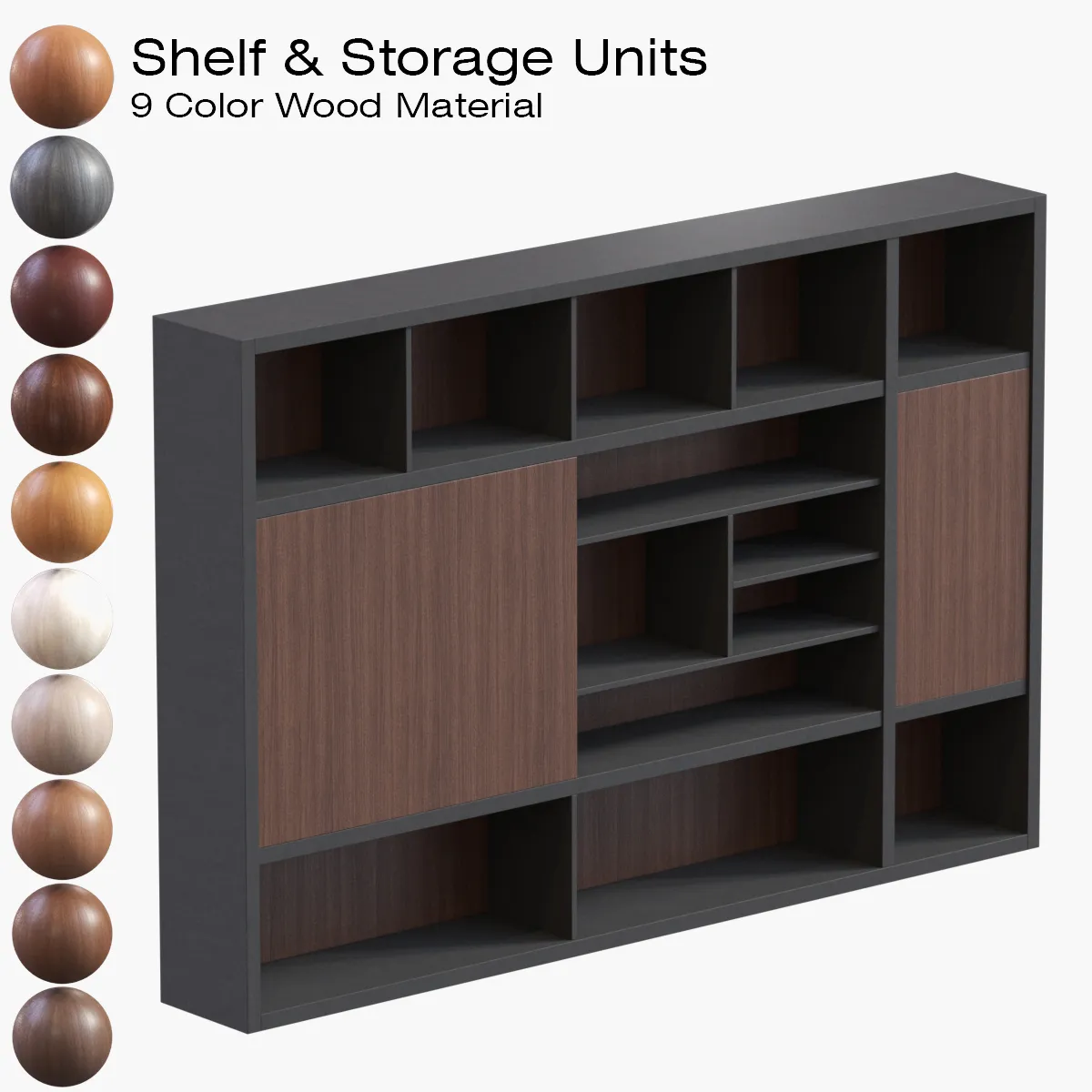 Shelf Storage Units - 003 3D Model .c4d .max .obj .3ds .fbx .stl .blend