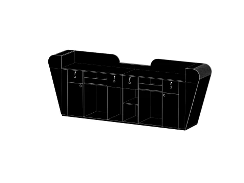 Reception Front Desk - 003 3D Model