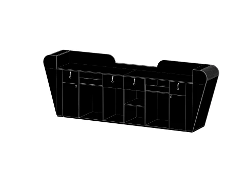 Reception Front Desk - 003 3D Model