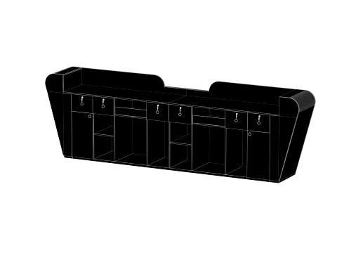 Reception Front Desk - 003 3D Model