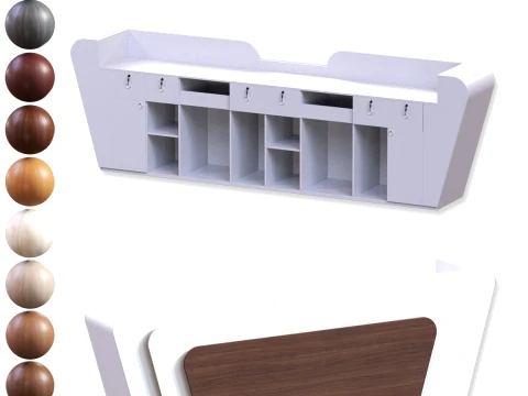 Reception Front Desk - 003 3D Model