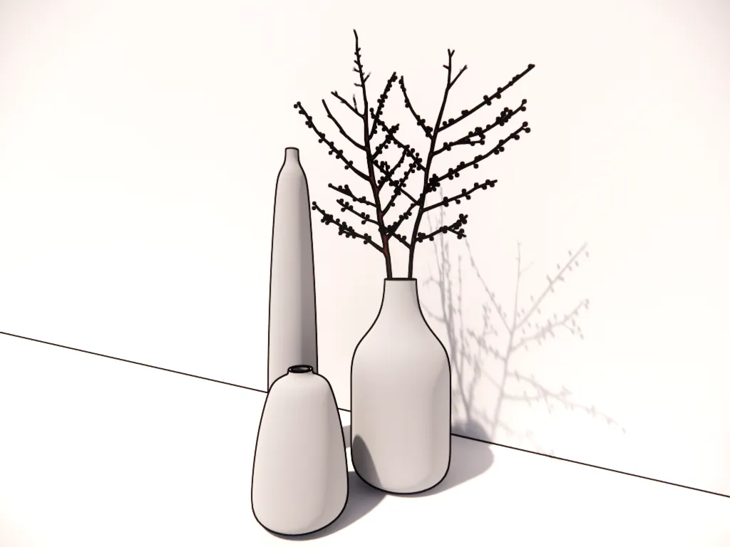 花瓶 3Dモデル .c4d .max .obj .3ds .fbx .stl .blend 