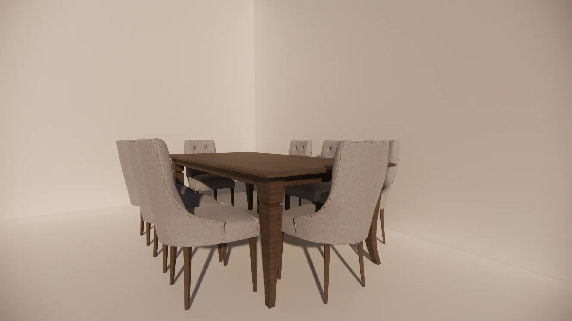 Dinning table 3D Model .c4d .max .obj .3ds .fbx .stl .blend 