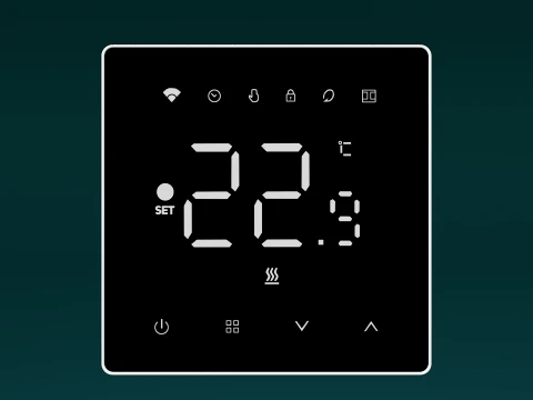 スマート サーモスタット PBR ブラック ディスプレイ スマート ホーム 3Dモデル
