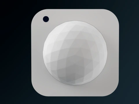 Motion Sensor PBR Milky Lens Smart Home Device 3D Model