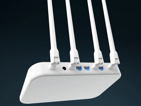 Desktop Wi-Fi Router PBR Modern Smart Home Network Device 3D Model