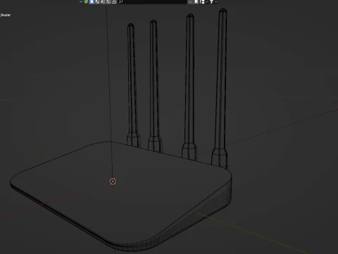 Desktop Wi-Fi Router PBR Modern Smart Home Network Device 3D Model