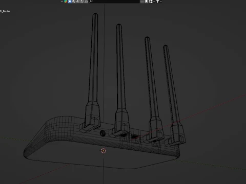 Desktop Wi-Fi Router PBR Modern Smart Home Network Device 3D Model