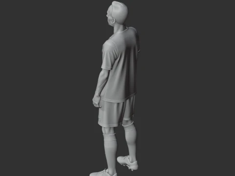 Iniesta Figurine 3D Model